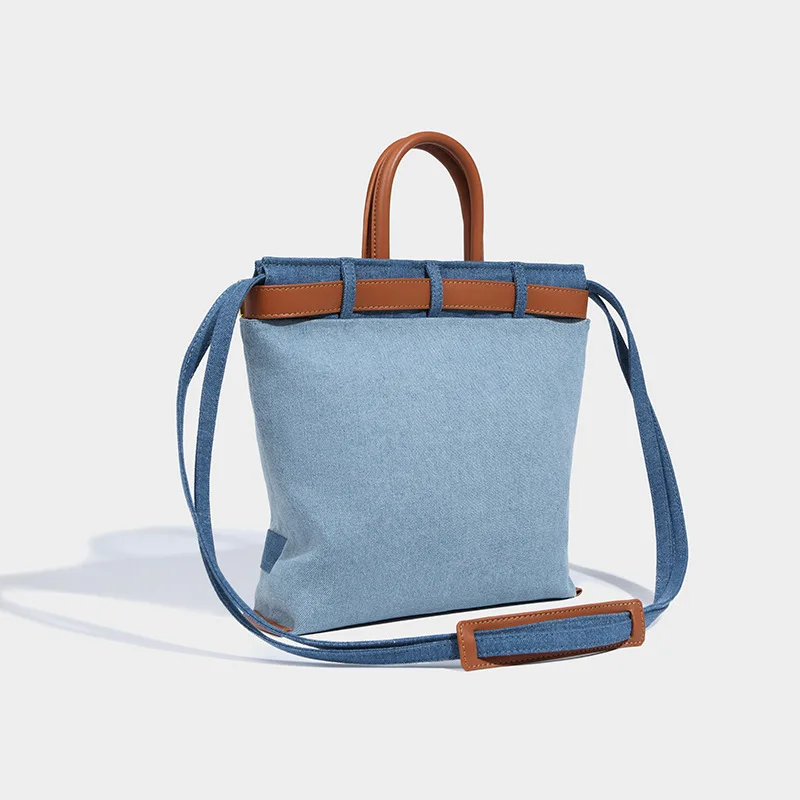 Высококачественная женская сумка-Мессенджер из денима большой емкости для поездок на работу через плечо 3