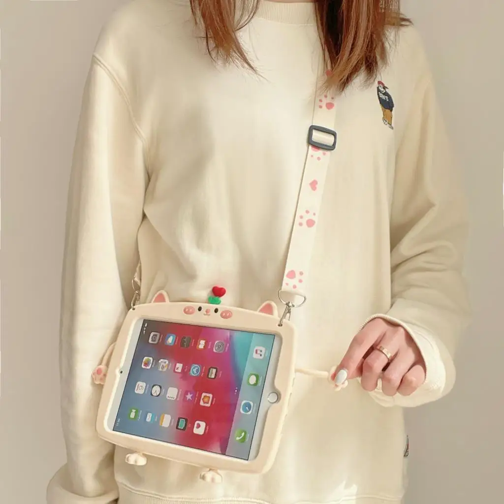 Детский Противоударный чехол-подставка для планшета с рисунком Кота для Samsung Galaxy Tab A8 10,5 SM-X200 SM-X205 X200 A7 Lite 8,7 T220 T225 1