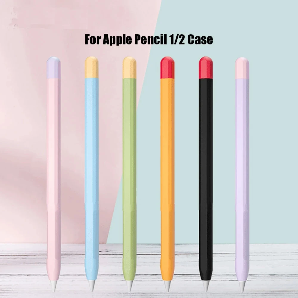 Для Apple Pencil 1/2, мягкий силиконовый чехол для планшета, сенсорный стилус, Защитный чехол для iPad, аксессуары для карандашей 0