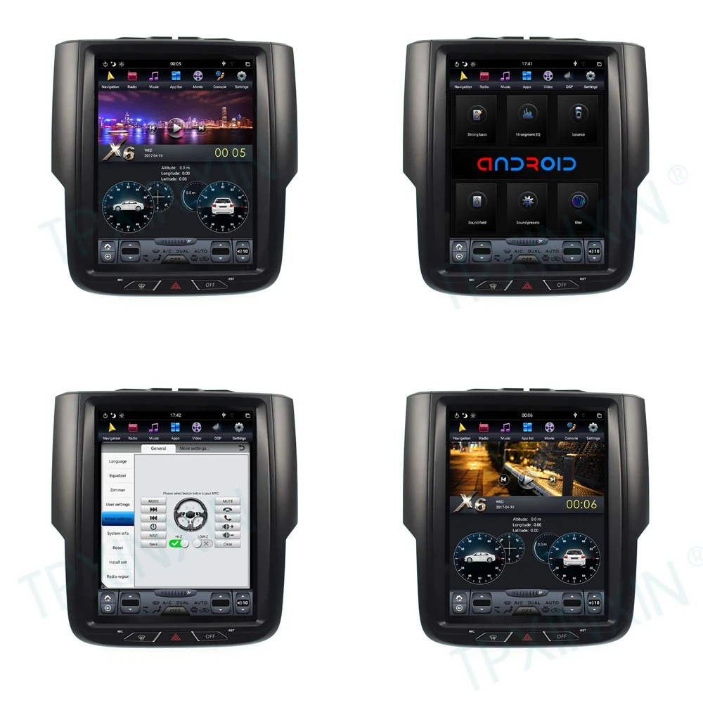 Для Dodge RAM 1500 2500 3500 2014 2015 - 2018 Android 9 Carplay Радиоплеер Автомобильный GPS Навигация Мультимедийное стерео Головное устройство 2
