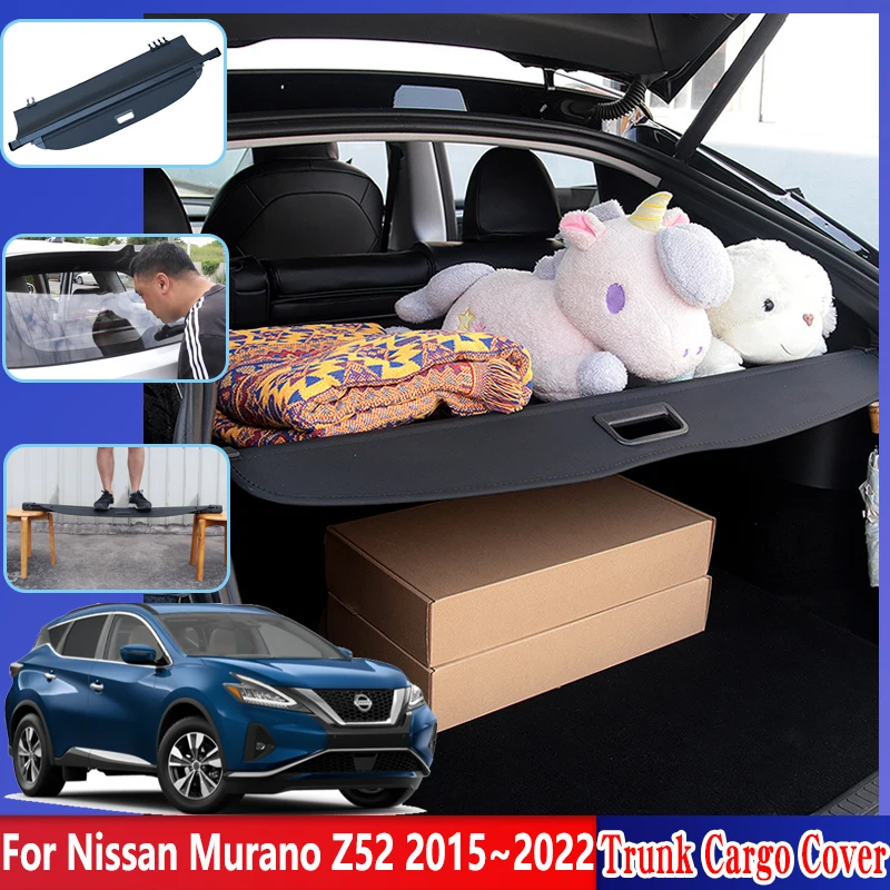 Для Nissan Murano Z52 2015 ~ 2022 2021 Задний Багажник Грузовой Трей, Специальная Шторка Для Багажника Автомобиля, Защита Конфиденциальности, Оттенки Аксессуаров 0