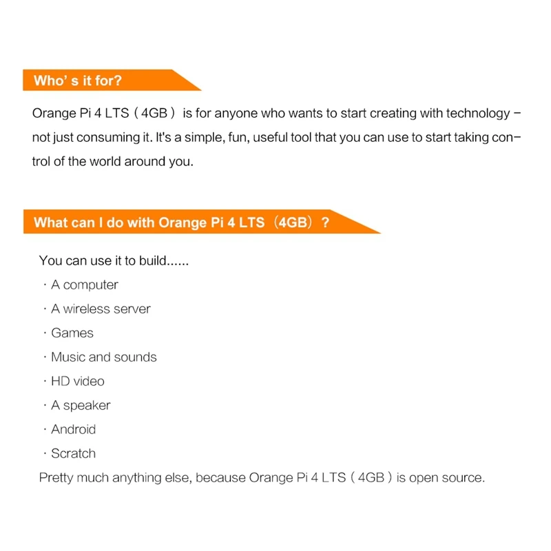 Для Orange Pi 4 4GB Rockchip RK3399 16GB EMMC Development Board + Блок питания 5V4A + Акриловый корпус EU Plug 3