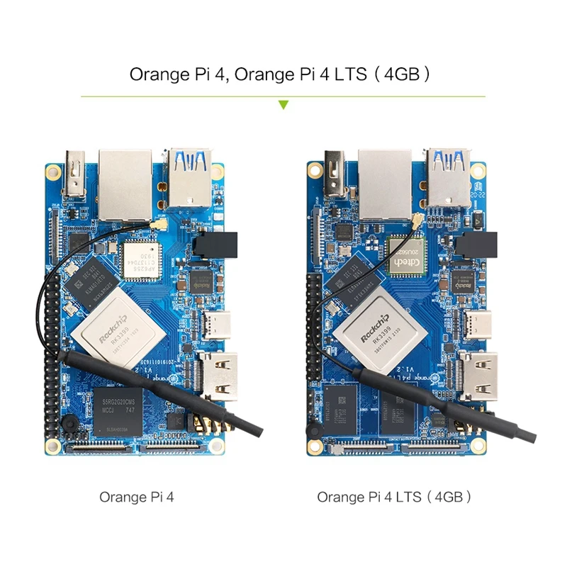 Для Orange Pi 4 4GB Rockchip RK3399 16GB EMMC Development Board + Блок питания 5V4A + Акриловый корпус EU Plug 5