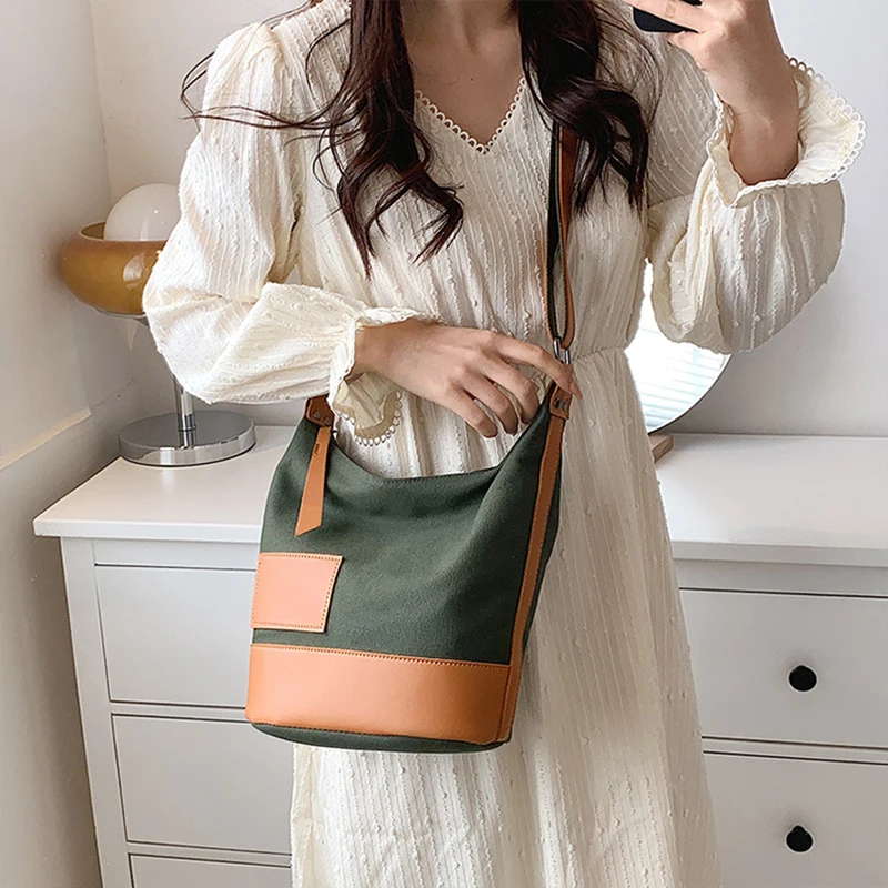 Женская сумка через плечо 2022, модный дизайн в стиле пэчворк, сумка для покупок, Легкая Холщовая повседневная сумка-мессенджер Большой Емкости X9 4