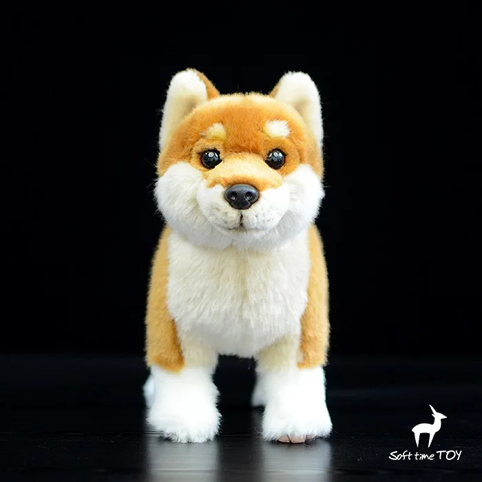 Имитация милой куклы-собаки Японская кукла Чайгоу, стоящая собака, плюшевая игрушка, имитирующее животное 0