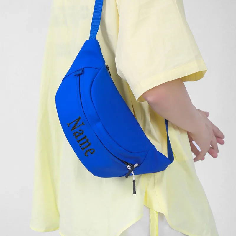 Индивидуальный рюкзак с персонализированным названием, минималистичная студенческая диагональная нагрудная сумка, однотонный модный рюкзак 1