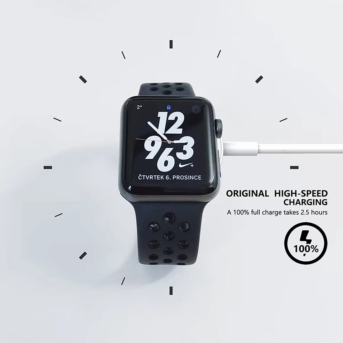 Кабель для зарядного устройства iWatch Быстрая совместимость с Apple Watch Series SE 7 6 5 4 3 2 1 (3,3 фута/1 М) 0