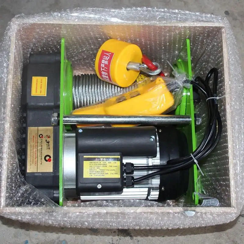 Канатная электрическая лебедка 220 В, микроэлектрическая лебедка 400-1000 кг 30-100 м 2