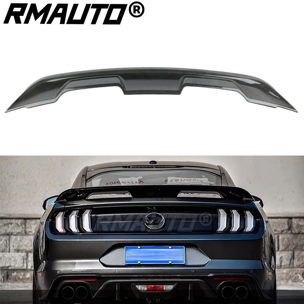 Карбоновый Спойлер заднего багажника автомобиля Mustang в стиле GT500 Для Ford Mustang 2015-2021, Детали экстерьера Заднего спойлера, крыла 0