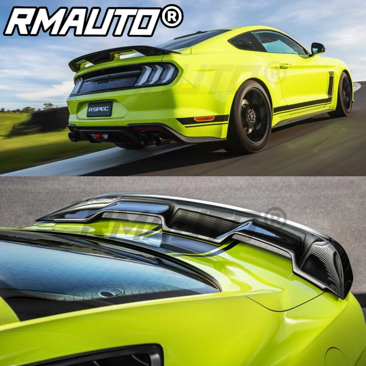 Карбоновый Спойлер заднего багажника автомобиля Mustang в стиле GT500 Для Ford Mustang 2015-2021, Детали экстерьера Заднего спойлера, крыла 1
