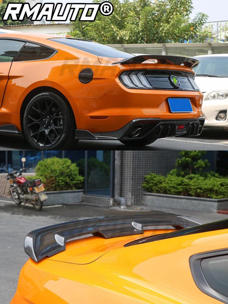 Карбоновый Спойлер заднего багажника автомобиля Mustang в стиле GT500 Для Ford Mustang 2015-2021, Детали экстерьера Заднего спойлера, крыла 4