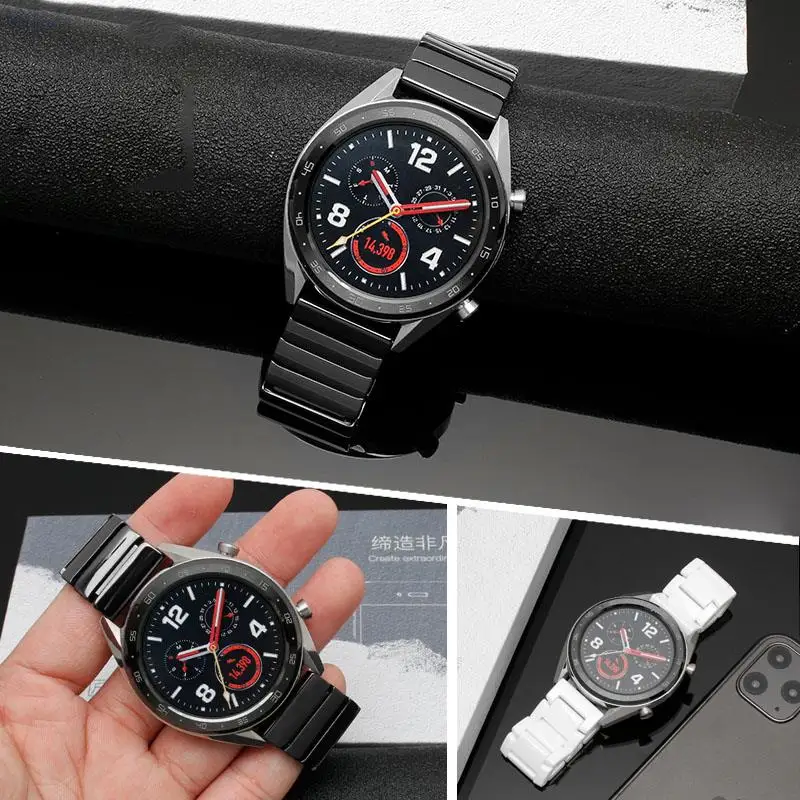 Керамический ремешок для смарт-браслета Huawei Watch GT2e/GT2 46 мм Honor Magic 2 из нержавеющей стали для браслета GT 2e 4