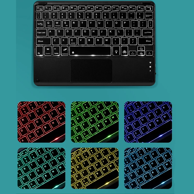 Клавиатура с сенсорной панелью и подсветкой для Lenovo Tab M10 Plus 3rd Gen Case 10 6 Funda Teclado для Xiaoxin Pad 2022 Case 10.6 Крышка клавиатуры 5