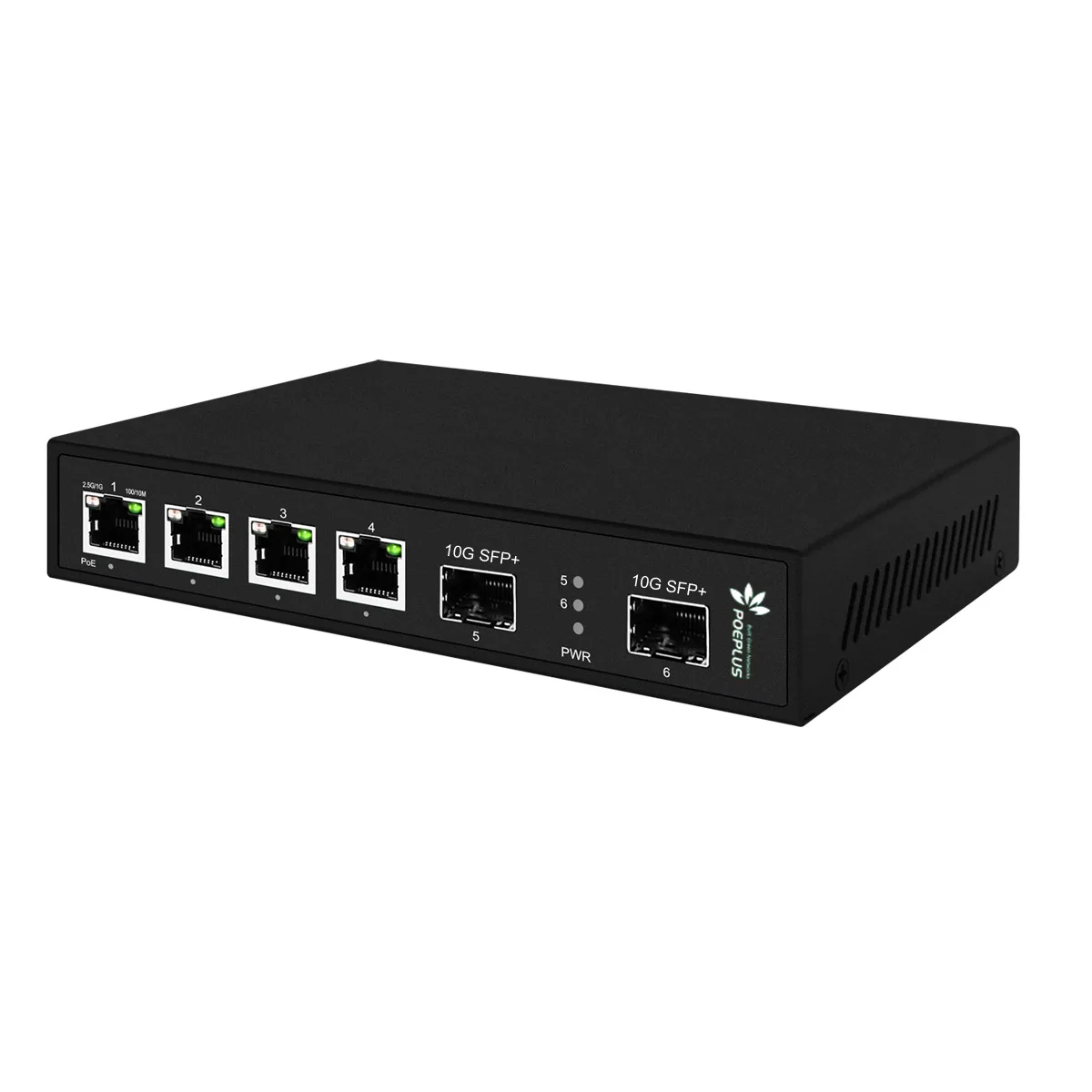 Коммутатор POE с 4 Портами 2,5 Гб и 2 * 10 Гб SFP + Восходящий канал 802.3bt/at 2500 Мбит/с Ethernet Lan-коммутатор 3