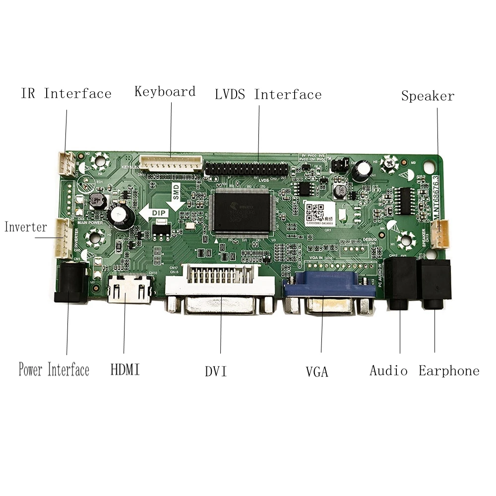 Комплект контрольных мониторов для LTN141P4-L01, LTN141P4-L02, LTN141P4-L03, LTN141P4-L04, HDMI + DVI + VGA, драйвер платы контроллера со светодиодным ЖК-дисплеем 3
