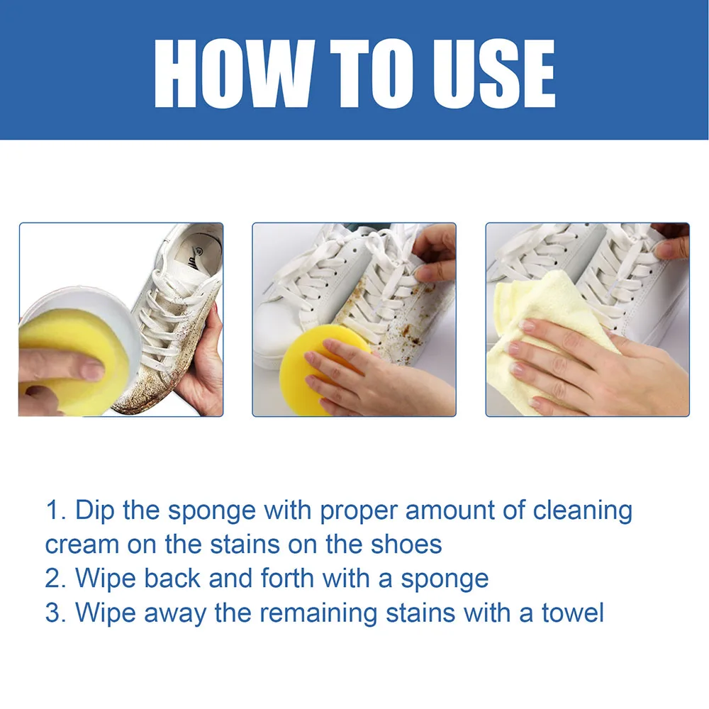 Крем для обеззараживания обуви, высокоэффективная Портативная смазка для мытья обуви Для чистки повседневной обуви 4