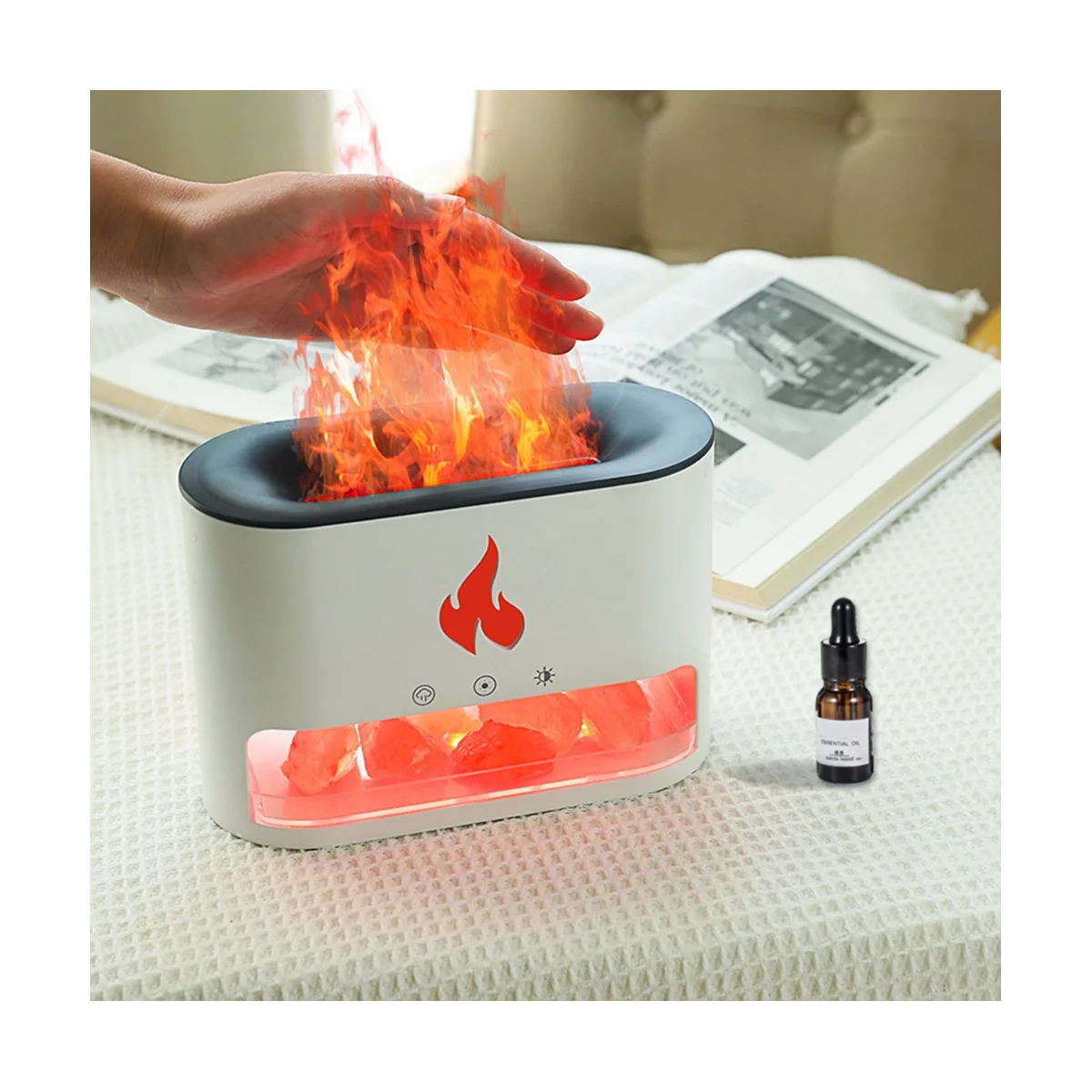 Лампа для Ароматерапии, диффузор эфирного масла, USB Электрический Ультразвуковой Увлажнитель холодного воздуха белого цвета 3