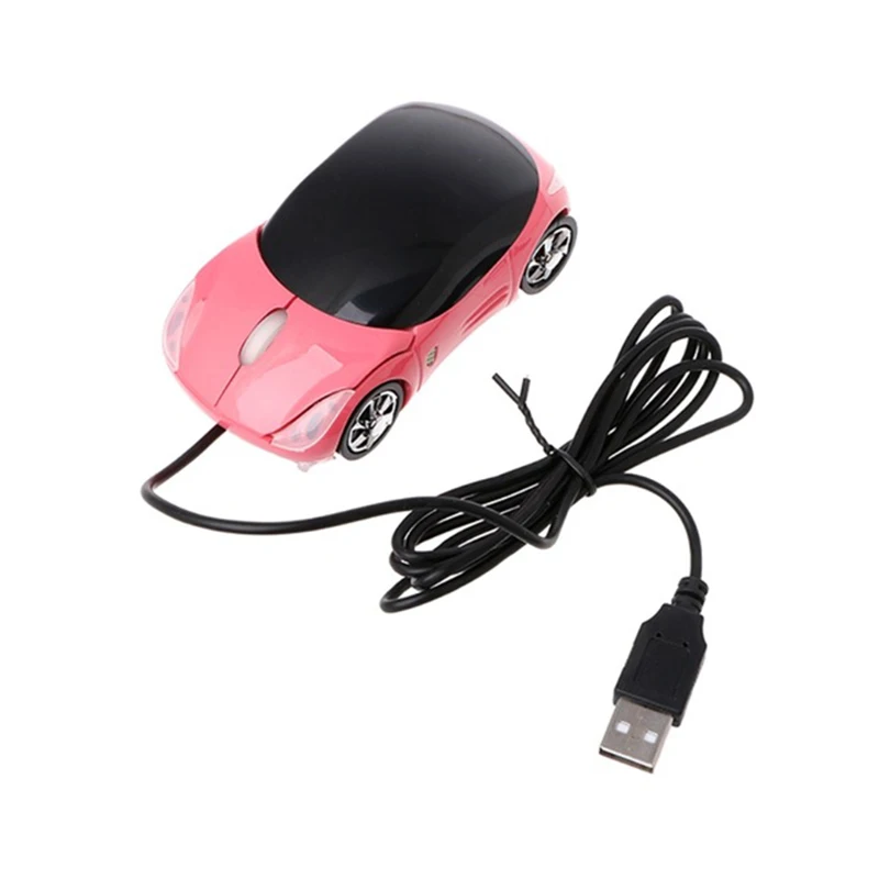 Мини-автомобильная форма USB-проводная мышь с разрешением 1000 точек на дюйм с подсветкой датчика 3D Оптическая мышь для настольных компьютеров и ноутбуков 2021 Новинка 5