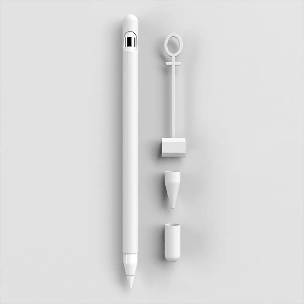 Мягкий силикон, совместимый с Apple Pencil, совместимый с планшетом iPad, сенсорная ручка, стилус, защитный чехол для защиты от потери 4