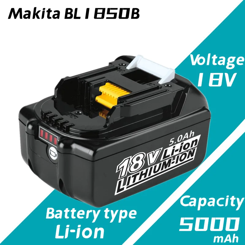 [НОВОЕ ОБНОВЛЕНИЕ] Замена батареи 18V 5.0Ah BL1850B для Батареи BL1830 BL1850 BL1840 18V Аккумуляторные Батареи электроинструмента 1