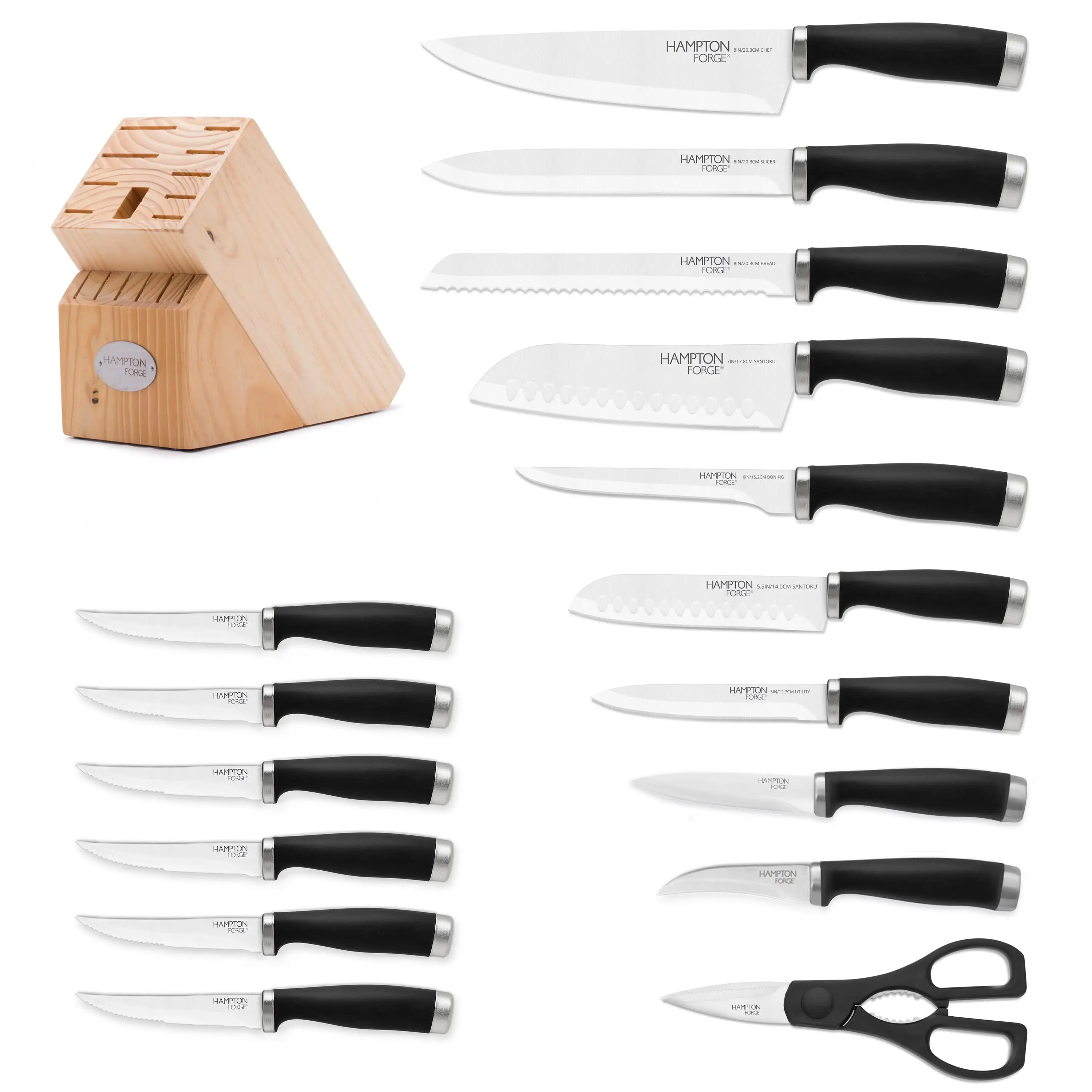 Набор ножевых блоков Hampton Forge ™ Epicure из 17 предметов 1