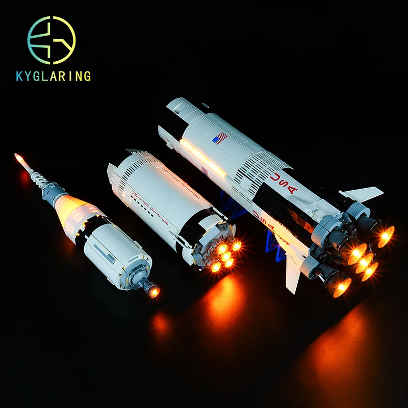 Набор светодиодных светильников Kyglaring DIY Toys for Ideas 21309 Apollo Saturn V Строительные блоки 1