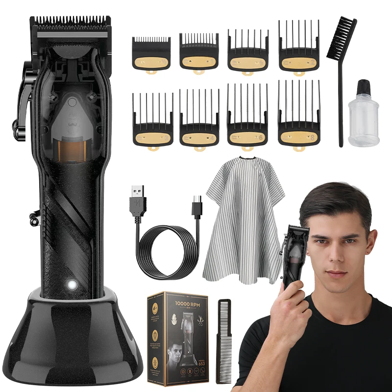 Новая высокоскоростная профессиональная машинка для стрижки волос 10000 об/мин, мощный электрический Триммер для стрижки волос для мужчин, домашняя парикмахерская машинка для стрижки волос 0