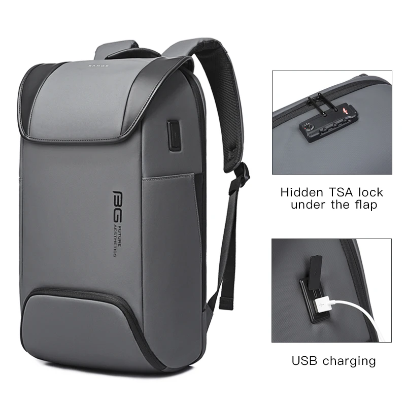 Новые рюкзаки для ноутбуков BANGE Многофункциональные с водонепроницаемым Большим вместительным рюкзаком для повседневной работы и бизнеса Back Pack Mochila 0