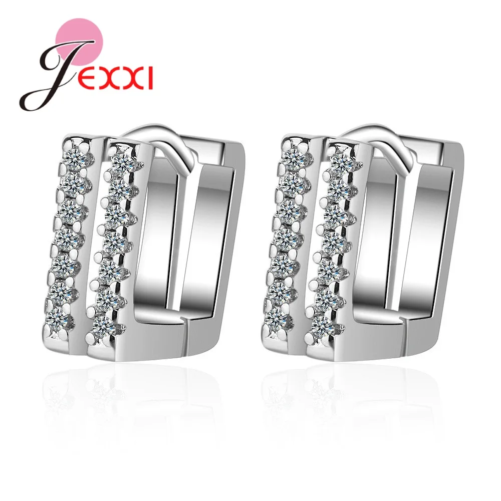 Новые широкие серьги-кольца для женщин, простые квадратные серьги из стерлингового серебра 925 пробы в стиле панк, простые геометрические вечерние украшения 0
