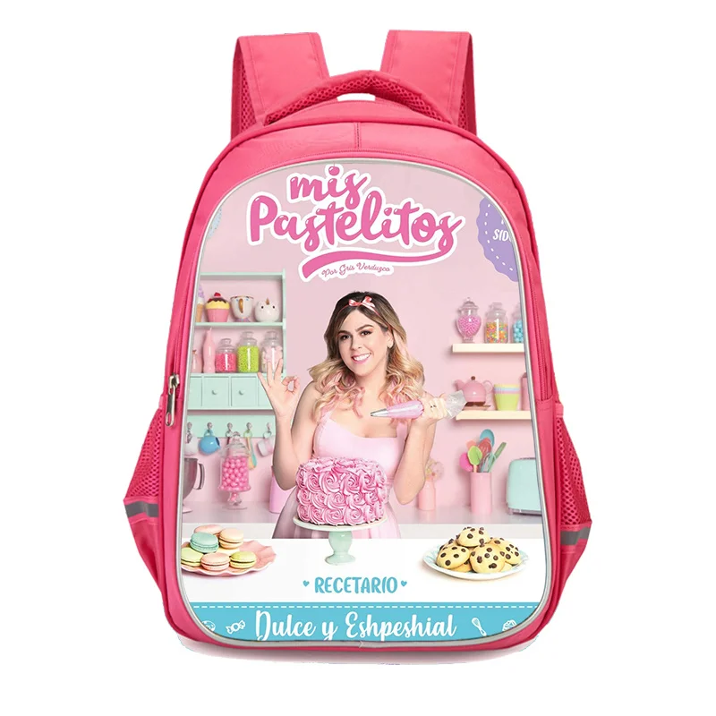 Новый Школьный рюкзак для девочек, Ранцы для начальной школы с принтом Mis Pastelitos, Детская сумка для книг, Детский ранец 1