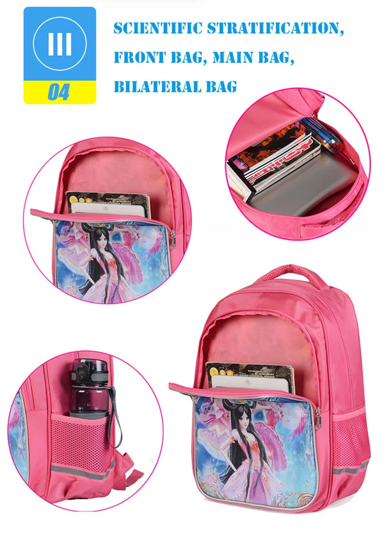 Новый Школьный рюкзак для девочек, Ранцы для начальной школы с принтом Mis Pastelitos, Детская сумка для книг, Детский ранец 3