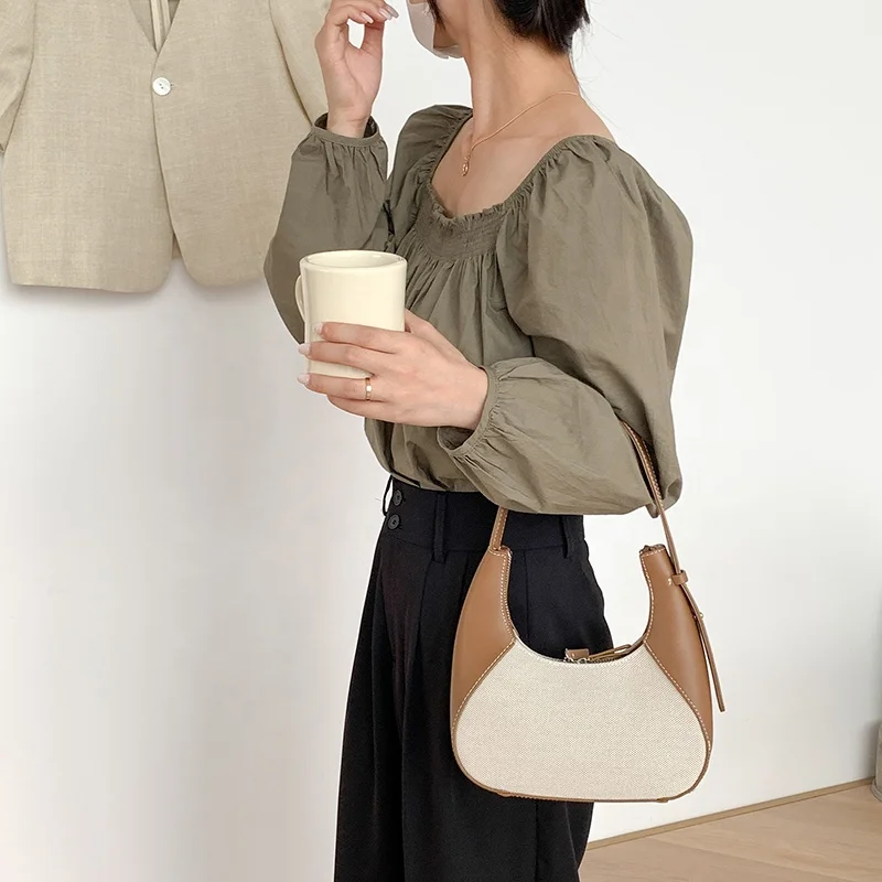 Новый дизайн, женские сумки из искусственной кожи, женская Винтажная сумка на Плечо, женская холщовая сумка-тоут 2