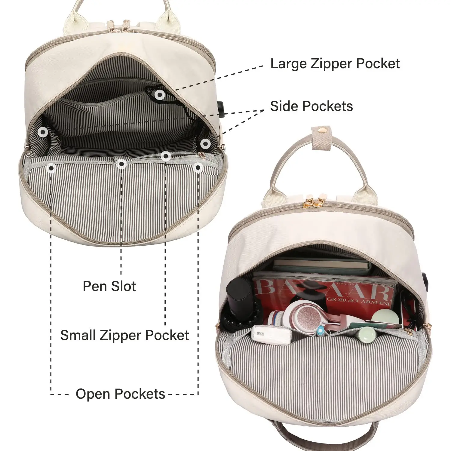 Новый женский модный рюкзак большой емкости с USB-портом для зарядки, рюкзак для ноутбука, портативная дорожная сумка, школьный ранец 3