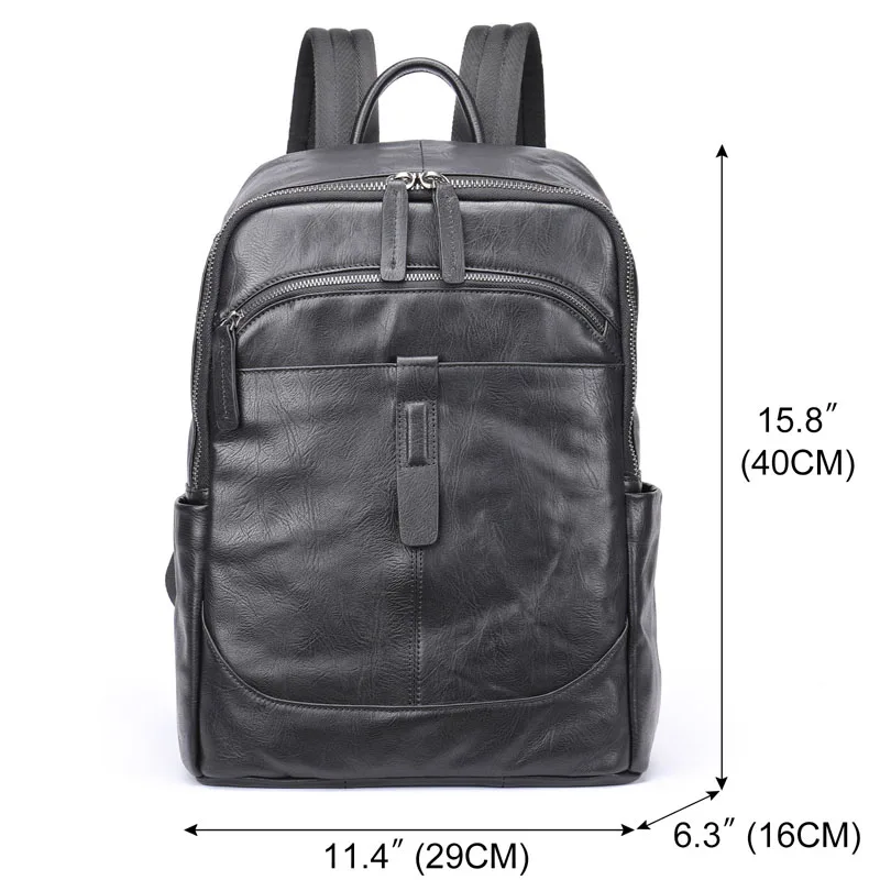 Новый мужской кожаный рюкзак EUMOAN, простая легкая дорожная сумка для бизнеса и отдыха, большая вместительная сумка для компьютера, школьная сумка из воловьей кожи, tide 5