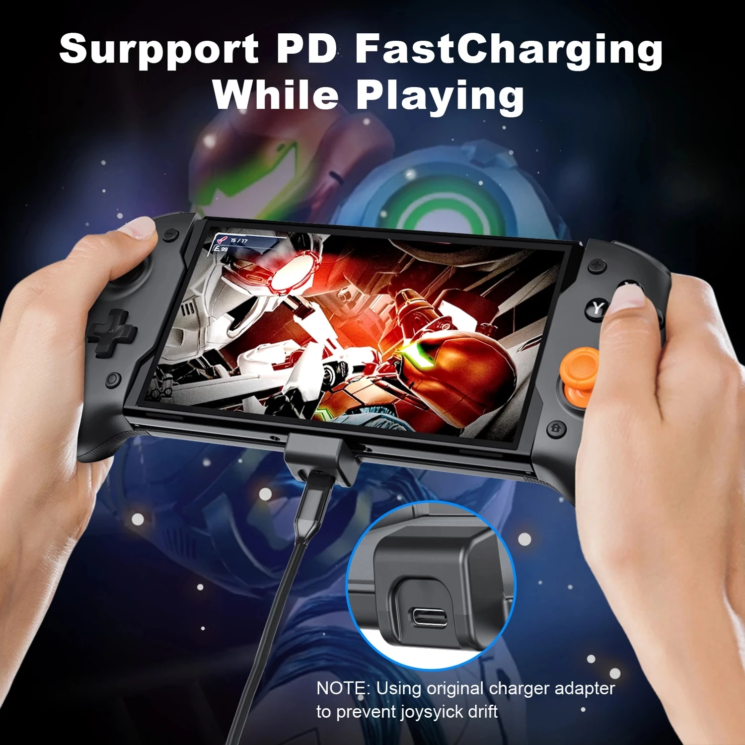 Обновление для геймпада Nintend Switch с ручной рукояткой, Двойной вибрацией двигателя, Встроенным 6-осевым Гироскопом Joy-pad для OLED-переключателя 4