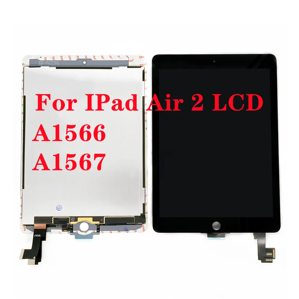 Оригинальный pantalla Для iPad Air2 Air 2 A1566 A1567 Планшет ЖК-дисплей Сенсорный экран Дигитайзер Панель В Сборе Запасная часть 0