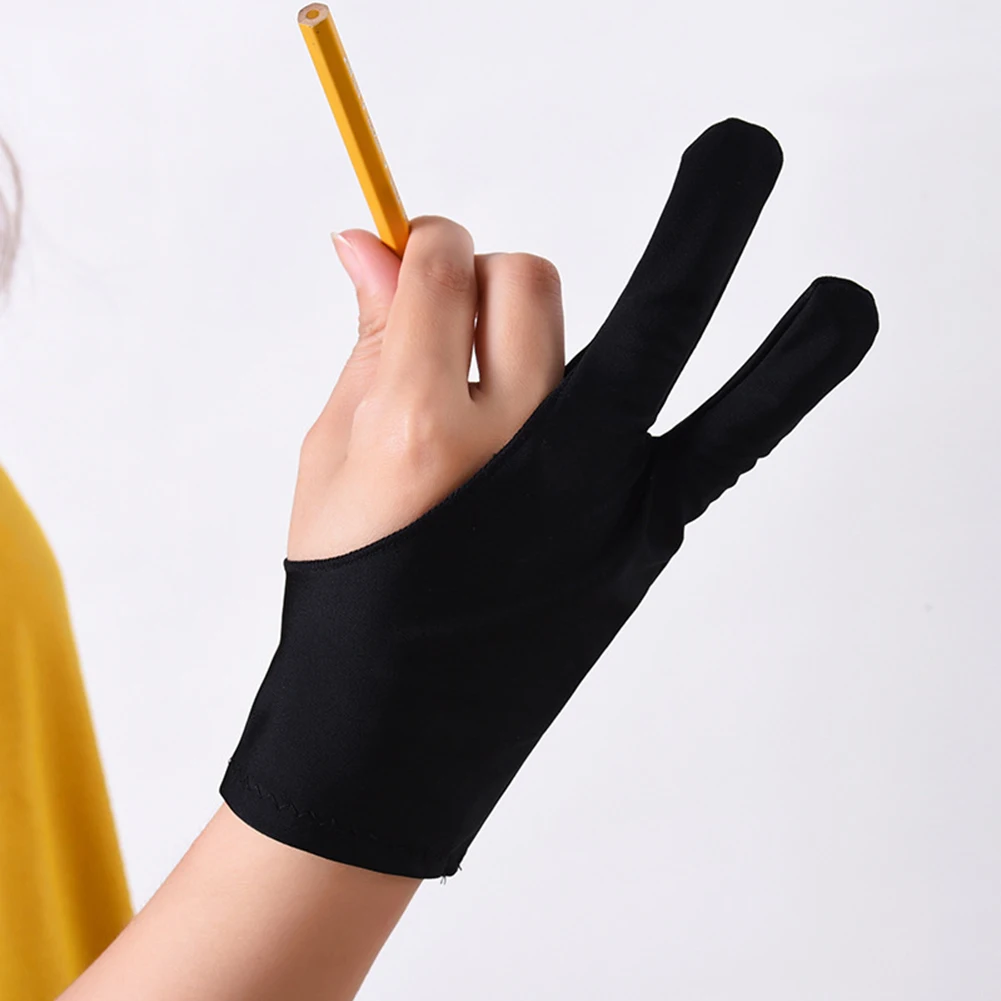 Перчатки для рисования на Планшете с 2 пальцами Правой и левой Руки Anti-Touch Для iPad Pro 9,7 10,5 12,9 Дюймов Из Лайкры с карандашом Для графического рисования 3