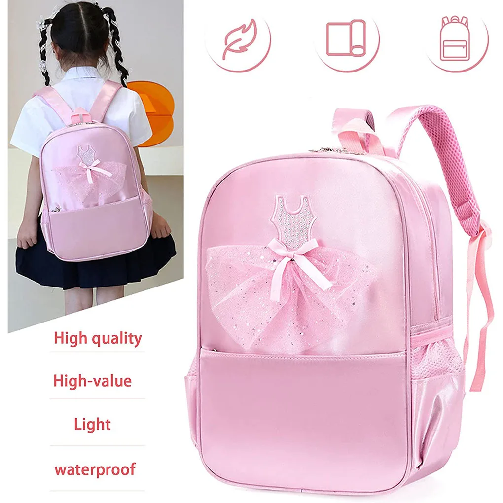 Пользовательское название: Балетный танцевальный рюкзак для маленьких девочек, Балетная сумка для танцев, Персонализированная танцевальная сумка для малышей, гимнастическая сумка для хранения 3