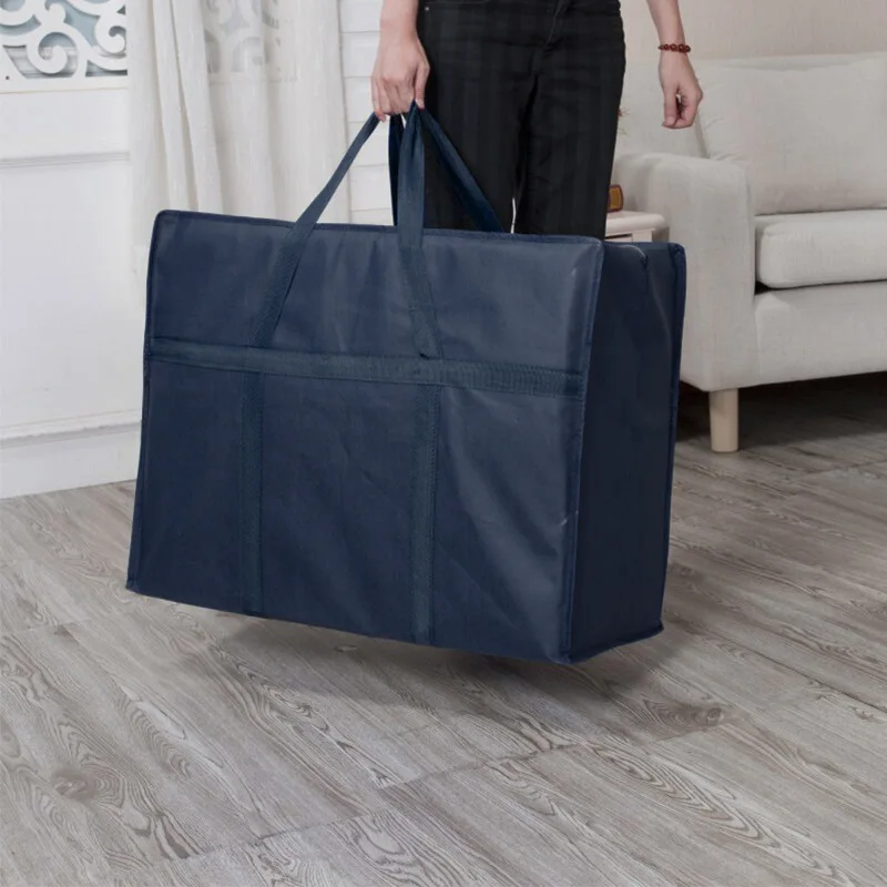 Портативная сумка для хранения нетканого одеяла для одежды, Отделочные сумки для домашнего одеяла, Подвижные большие многофункциональные сумки для хранения всякой всячины 4