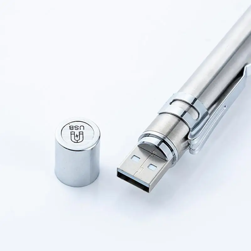 Портативный Светодиодный фонарь-ручка с двойным источником света из нержавеющей стали для медсестер, фонарик для студентов, врачей 3