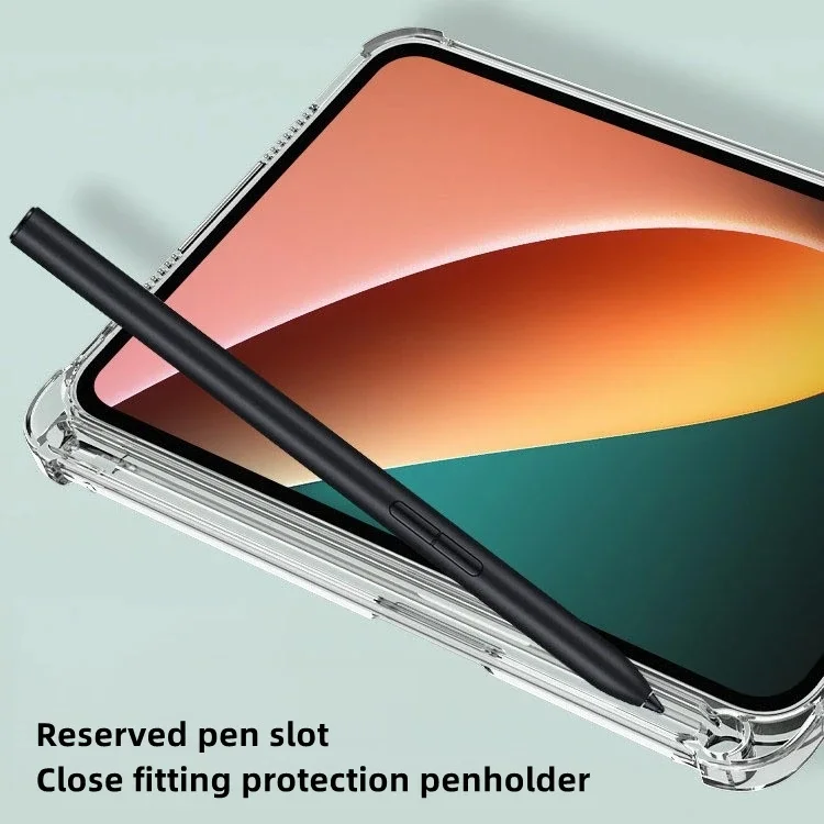 Прозрачный Чехол-книжка с Подставкой для Xiaomi Pad 5 Pro, 11-Дюймовый Ультратонкий Прозрачный чехол из Искусственной Кожи с прорезью для ручки для Redmi Pad 6 Pro 2