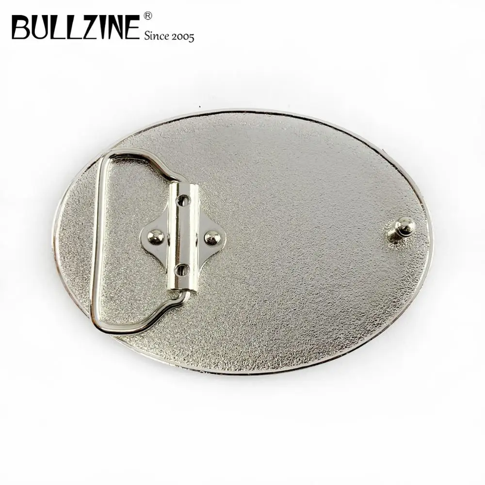 Пряжка для ремня Bullzine оптом из цинкового сплава DIY с серебряной отделкой FP-02994 подходит для ремня шириной 4 см 1