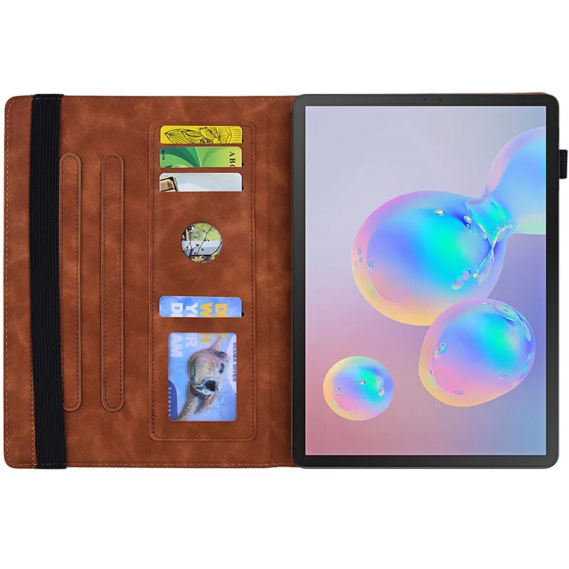 Рельефный чехол для Samsung Galaxy Tab S6 10.5 Чехол-бумажник с 3D Цветочным принтом для Galaxy Tab S6 SM-T865 T860 Чехол для планшета 2