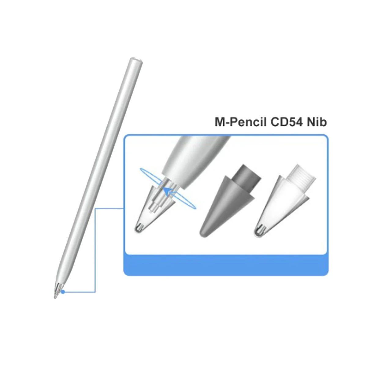 Сменные наконечники для карандашей Huawei M-Pencil 2Nd Stylus Touch Pen Tip Наконечник для карандаша M-Pencil 2 поколения CD54-серый 1