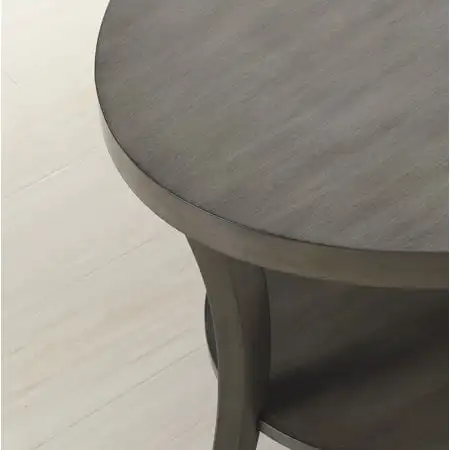 Современный Торцевой столик с Овальной Полкой Серого цвета 1