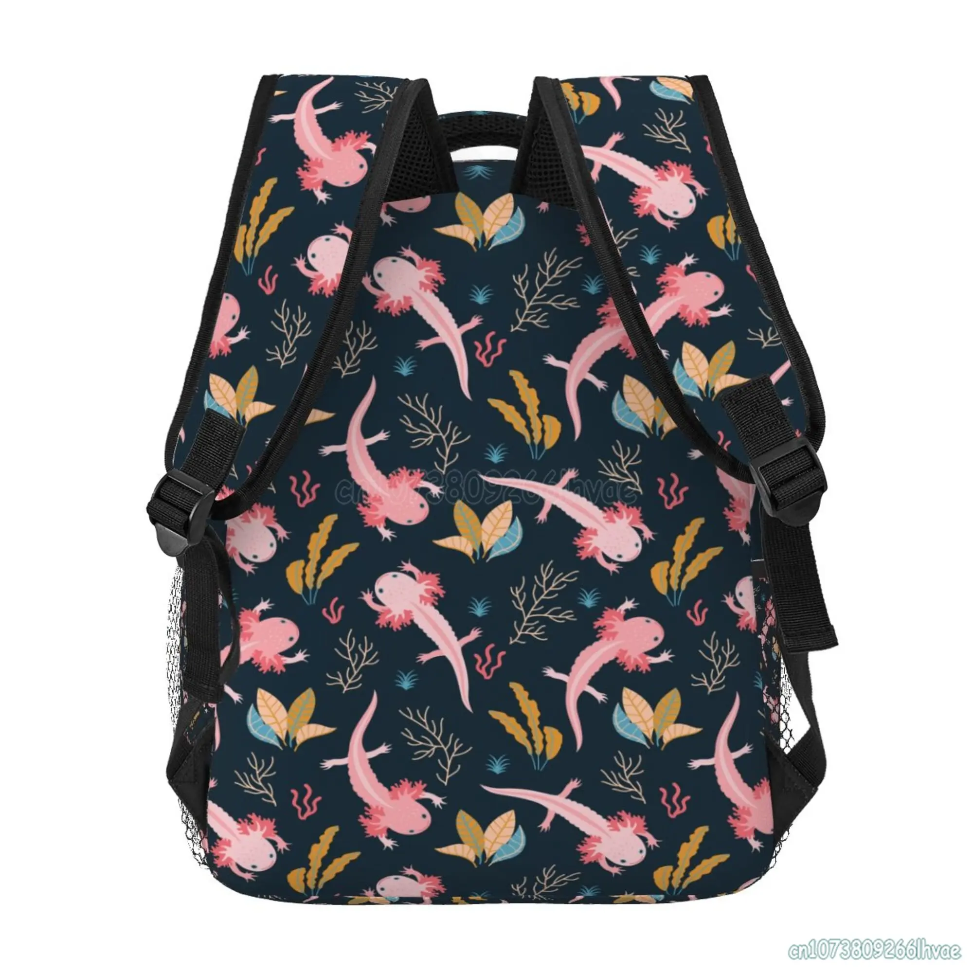 Стильный рюкзак Axolotls с регулируемыми мягкими плечевыми ремнями, школьный рюкзак для ноутбука, водонепроницаемые рюкзаки для путешествий в колледж 3