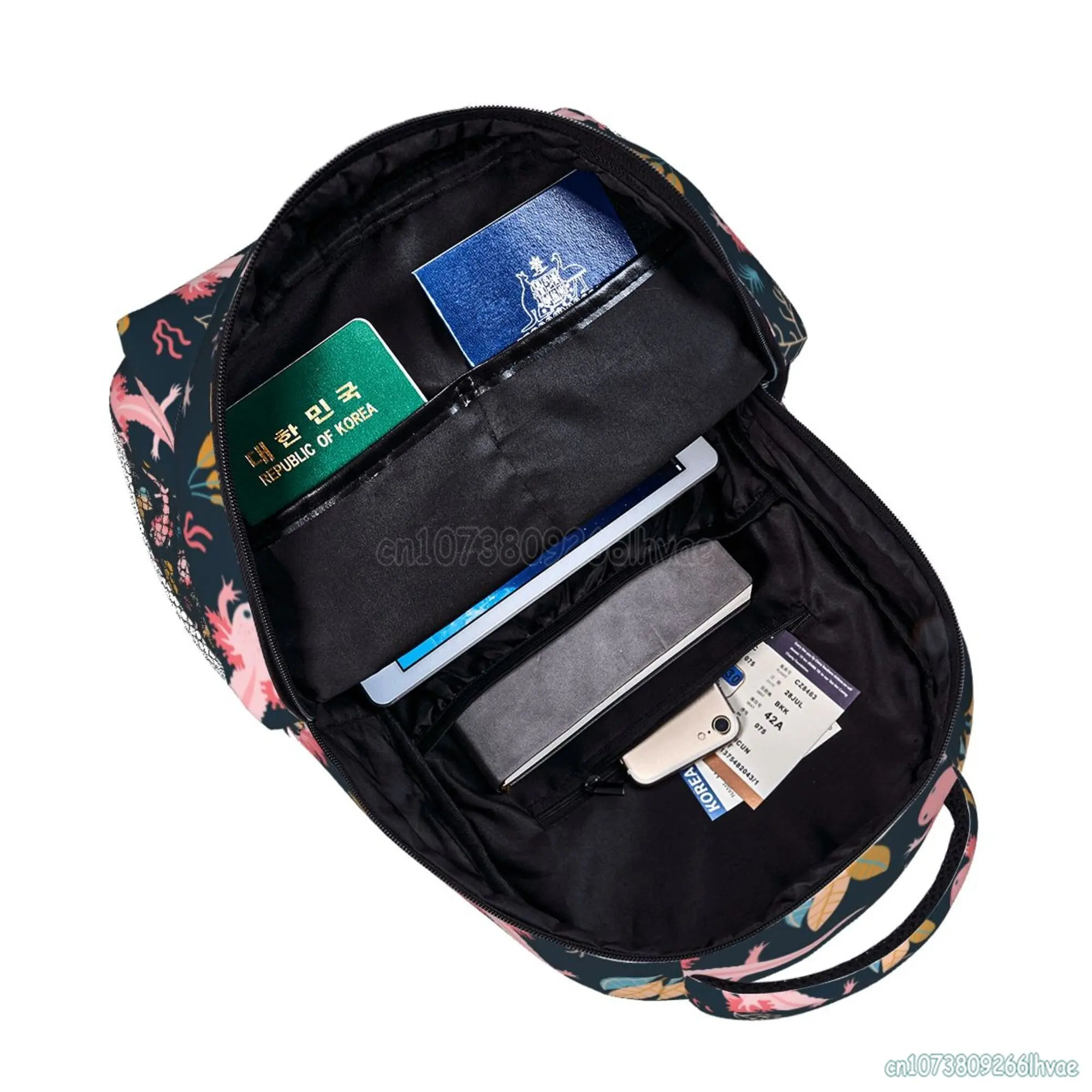 Стильный рюкзак Axolotls с регулируемыми мягкими плечевыми ремнями, школьный рюкзак для ноутбука, водонепроницаемые рюкзаки для путешествий в колледж 4
