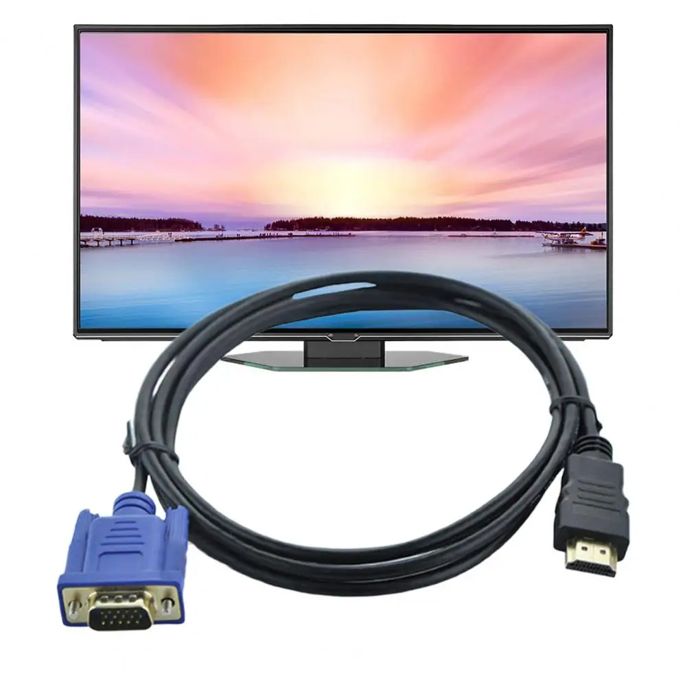 Удобная защита от помех при передаче сигнала, подключаемый кабель для видеопреобразования, совместимый с HDMI, для подключения кабеля VGA 0