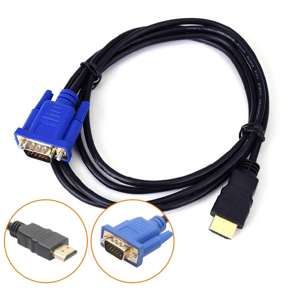 Удобная защита от помех при передаче сигнала, подключаемый кабель для видеопреобразования, совместимый с HDMI, для подключения кабеля VGA 4