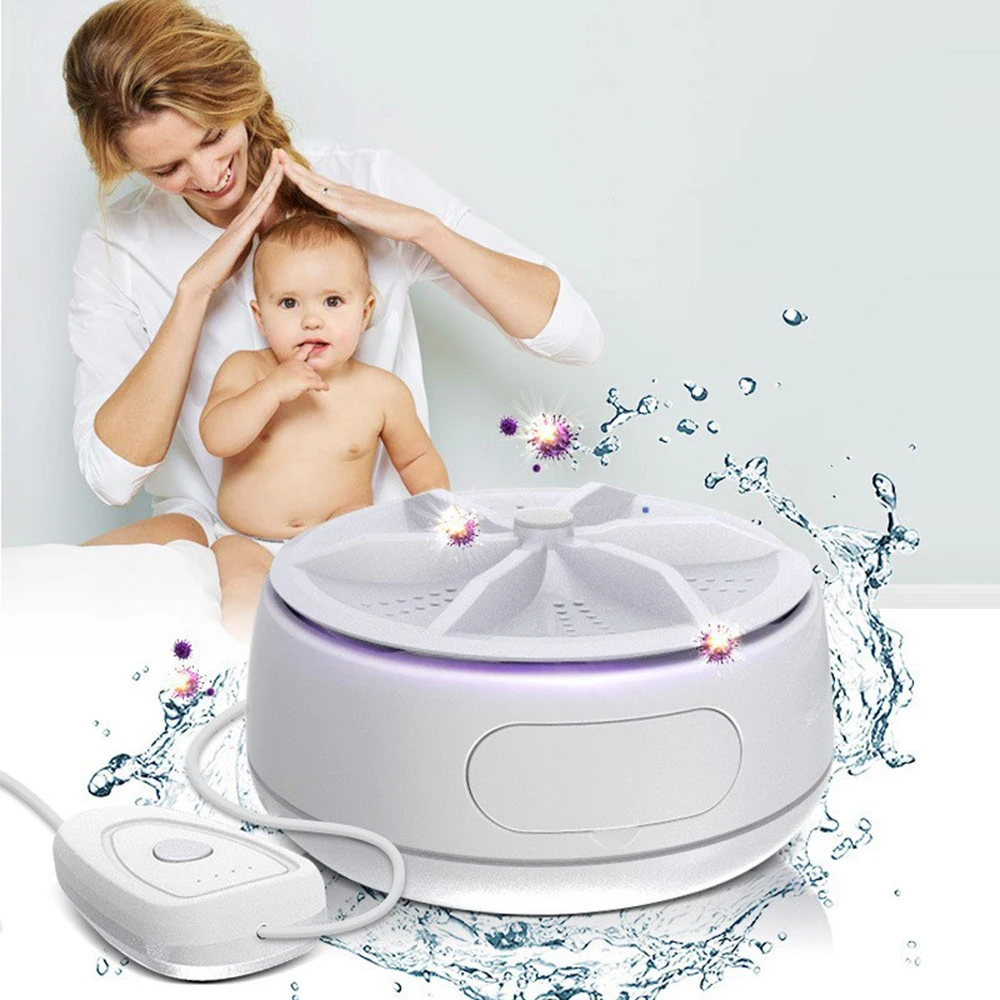 Ультразвуковая турбо-стиральная машина с низким уровнем шума, Мини-ультразвуковая турбо-стиральная машина, Портативные инструменты для одежды новорожденных, нижнее белье, Тряпки 0